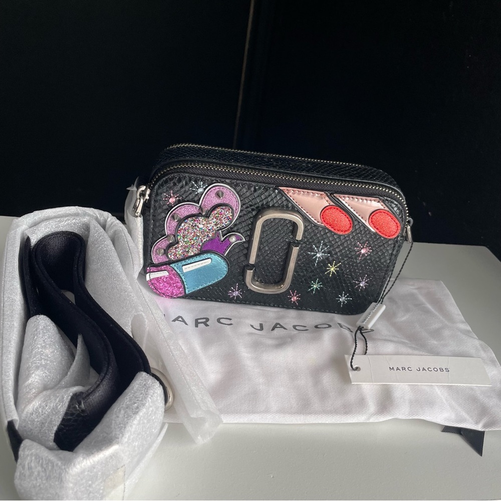 Marc Jacobs X Julie Verhoeven Leather Python Snake Snapshot Camera Bag - Picture 5 of 16